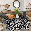 ZOE GARDEN Square Tablecloth Waterproof & Stainproof Tablecloths, Abstract Leopard Printm Washable Polyester Table Cloth Wrinkle-Free Fabric Table Cover for Dining/Party/Wedding Ombre Grey view 4