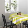 ZOE GARDEN Square Tablecloth Waterproof & Stainproof Tablecloths, Yellow Abstract Stripe Washable Polyester Table Cloth Wrinkle-Free Fabric Table Cover for Dining/Party/Wedding Geometric view 3