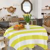 ZOE GARDEN Square Tablecloth Waterproof & Stainproof Tablecloths, Yellow Abstract Stripe Washable Polyester Table Cloth Wrinkle-Free Fabric Table Cover for Dining/Party/Wedding Geometric view 4