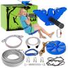 X XBEN 150FT Zip line Kits for Backyard, Zip Lines for Kid and Adult, Included Swing Seat, Ziplines Brake, and Steel Trolley, Outdoor Playground Equipment view 1