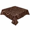 ZOE GARDEN Square Tablecloth Waterproof & Stainproof Tablecloths, Abstract Coffee Bean Line Washable Polyester Table Cloth Wrinkle-Free Fabric Table Cover for Dining/Party/Wedding Retro Brown view 2