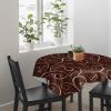 ZOE GARDEN Square Tablecloth Waterproof & Stainproof Tablecloths, Abstract Coffee Bean Line Washable Polyester Table Cloth Wrinkle-Free Fabric Table Cover for Dining/Party/Wedding Retro Brown view 3