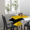Square Tablecloth Waterproof & Stainproof Tablecloths,Yellow and Black Modern Color Block Washable Table Cloth Wrinkle-Free Fabric Table Cover for Dining/Party Geometric Gray White Patckwork Plaid view 3