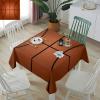 ZOE GARDEN Square Tablecloth Waterproof & Stainproof Tablecloths, Basketball Sport Washable Polyester Table Cloth Wrinkle-Free Fabric Table Cover for Dining/Party/Wedding Red view 2