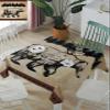 ZOE GARDEN Square Tablecloth Waterproof & Stainproof Tablecloths, Tree Animall Bear Washable Polyester Table Cloth Wrinkle-Free Fabric Table Cover for Dining/Party/Wedding Retro Brown Sihouette view 1
