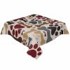 ZOE GARDEN Square Tablecloth Waterproof & Stainproof Tablecloths, Cartoon Animal Pet Paw Bone Retro Backdrop Washable Polyester Table Cloth Wrinkle-Free Fabric Table Cover for Dining/Party/Wedding view 2