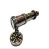 Karniproduction- Antique Functional Telescope Replica, Pirate's Instrument, Antique Finish, 16in Long 1Pc in Leather Case, Handheld Style Spyglass, Brass Made Glass Optics & High Magnification view 2