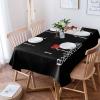 ZOE GARDEN Rectangle Tablecloth Waterproof & Stainproof Tablecloths, Basketball Sport Washable Polyester Table Cloth Wrinkle-Free Fabric Table Cover for Dining/Party/Wedding Black view 1
