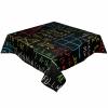 ZOE GARDEN Square Tablecloth Waterproof & Stainproof Tablecloths, Mathematical Formula Washable Polyester Table Cloth Wrinkle-Free Fabric Table Cover for Dining/Party/Wedding Black Backdrop view 2
