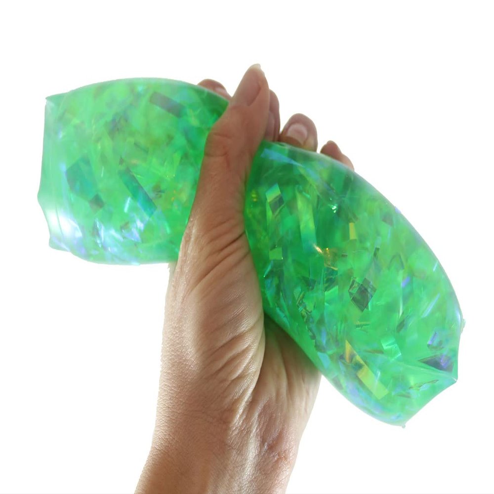 1 Super Long Huge Jumbo Water Trick Snake Filled with Sparkle Streamers - Stress Toy - Slippery Tricky Wiggly Wiggler Tube - Squishy Wiggler Sensory Fidget Ball Can't Hold (1 Random Color)