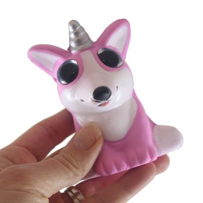 1 Small Corgi Mystical Animal with Horn and Wings Slow Rise Squishies Slow Rise Foam - Scented Sensory, Stress, Fidget Toy (1 Corgi (Random Color))