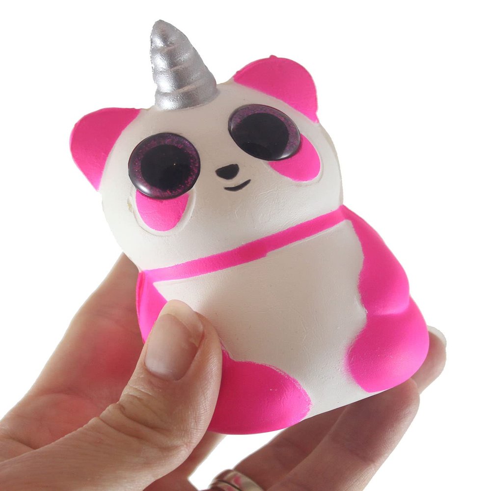 1 Small Panda Mystical Animal with Horn and Wings Slow Rise Squishies Slow Rise Foam - Scented Sensory, Stress, Fidget Toy (1 Panda (Random Color))