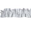 Zen Creative Designs Faux Dupioni Silk Sleeve Topper Window Valance Top Bottom Ruffle Home Dcor Bedroom Nursery Kitchen Window (144" Wide x 9" Tall, White) view 1