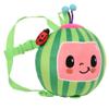 AI ACCESSORY INNOVATIONS Cocomelon Plush Watermelon Toddler Backpack with Detachable Safety Leash, Anti Lost Safety Harness 10 Bag for kids view 2