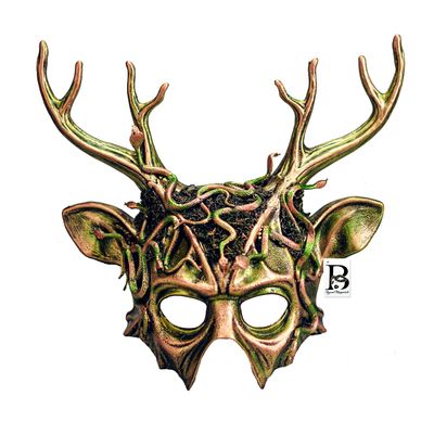 Medusa Costume Horns Animal Elk Ram Horns Masquerade Mask Snake Costume VIP Party Mask Halloween Cosplay Goblin Voodoo