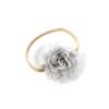 My Lello Baby Girl Rounded Petal Chiffon Flower Nylon Elastic Headbands Set 2pcs - Small - Ivory/Gray view 3