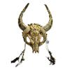 Magical Ram Skull Horns Headpiece Headdress Masquerade Mask Devil Fairy Horns Headband Party Mask Halloween Cosplay Voodoo Fairy Head Wear (Gold) view 1