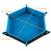 SIQUK 6 Pieces Dice Tray Hexagon Dice Rolling Holder Folding PU Leather Dice Trays for Dice Games Like RPG, DND and Other Table Games(Camel, Black, Red, Yellow, Blue, Green) view 2
