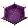 SIQUK 4 Pieces Dice Tray Hexagon Dice Roller Tray Folding PU Leather Dice Trays for Dice Games Like RPG, DND and Other Table Games(Dark Green, Violet, Red, Black) view 2