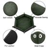 SIQUK 4 Pieces Dice Tray Hexagon Dice Roller Tray Folding PU Leather Dice Trays for Dice Games Like RPG, DND and Other Table Games(Dark Green, Violet, Red, Black) view 3