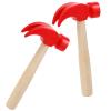 2 Pack Wooden Hammer Toys Simulation Hammers Maintenance Tools Educational Toys for Kids Birthday Party Games Supplies view 1