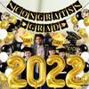 Black and Gold Graduation Decorations 2022 - Pack of 44 | Gold 2022 Balloons, 40 Inch and Congrats Grad Banner | Black and Gold Graduation Party Decorations 2022 | Class of 2022 Graduation Balloons view 3