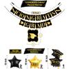 Black and Gold Graduation Decorations 2022 - Pack of 44 | Gold 2022 Balloons, 40 Inch and Congrats Grad Banner | Black and Gold Graduation Party Decorations 2022 | Class of 2022 Graduation Balloons view 4