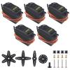 DWEII Servo Motor MG995 Control Angle180 Metal Gear Servo 20KG Digital High Speed Torque Servo Motor for Smart Car Robot Boat RC Helicopter Pack of 5 view 1