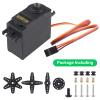DWEII Servo Motor MG995 Control Angle180 Metal Gear Servo 20KG Digital High Speed Torque Servo Motor for Smart Car Robot Boat RC Helicopter Pack of 5 view 4