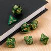 25 Sets DND Dice Polyhedral Dice Dungeons and Dragons Rolling Dice for RPG MTG Table Games Dice Bulk with Free Drawstring Bags and PU Leather D&D Dice Tray (Colored) view 3