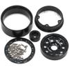 2pcs RC 121mm/4.75inch 1.9 Tires Soft Tyres & Aluminium 1.9 Beadlock Wheels Rims Hex 12mm Black color Fit for SCX10 TRX-4 CC01 Mud Rock Crawler Loose Badland Terrain,(2-Pack, Assembled) view 4