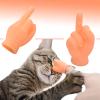 Tiny Hands for Fingers - 10 Pcs Cute Mini Hand Puppet (Middle Finger Sign) Premium Rubber view 2