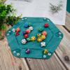 SIQUK 6 Pieces Dice Tray Hexagon Dice Rolling Holder Folding PU Leather Dice Trays for Dice Games Like RPG, DND and Other Table Games(Cyan, Black, Violet, Pink, Camel, Sky Blue) view 4