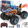 BESWIT 1:16 Remote Control Car, 2.4 GHz All Terrain Remote Control Monster Truck, RC Truck 2 Rechargeable Batteries for 80 Mins Play, Spray Remote Control Car for Boys 8-12 and Girls or Adult, MK724A view 1