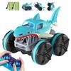 MaxTronic Remote Control Car Amphibious, 2.4 GHz 4WD 1:14 Scale All-Terrain Waterproof Remote Control Monster Truck, RC Boat Shark Car Toys for 3-12 Years Old Boys Girls view 1