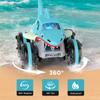 MaxTronic Remote Control Car Amphibious, 2.4 GHz 4WD 1:14 Scale All-Terrain Waterproof Remote Control Monster Truck, RC Boat Shark Car Toys for 3-12 Years Old Boys Girls view 2
