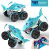 MaxTronic Remote Control Car Amphibious, 2.4 GHz 4WD 1:14 Scale All-Terrain Waterproof Remote Control Monster Truck, RC Boat Shark Car Toys for 3-12 Years Old Boys Girls view 4