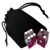 3 Pairs Authentic Lake Tahoe Nevada Casino 19mm Craps Dice + Black Velvet Storage Pouch view 3