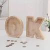 Custom Wooden Piggy Banks, CCHKFEI Coin jar Personalized Piggy Bank Creative 26 Letter DIY Storage Jar Kids Alphabet Coin Bank Savings Piggy Bank Birthday Gift Home Decoration SouvenirM view 4
