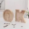 Custom Wooden Piggy Banks, CCHKFEI Coin jar Personalized Piggy Bank Creative 26 Letter DIY Storage Jar Kids Alphabet Coin Bank Savings Piggy Bank Birthday Gift Home Decoration SouvenirU view 2