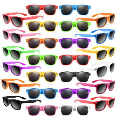FEPITO 100 Pack Sunglasses Party Favors Bulk for Beach Birthday Party Pool Wedding Party Supplies, 10 Colors