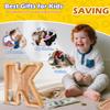 Custom Wooden Piggy Banks, CCHKFEI Coin jar Personalized Piggy Bank Creative 26 Letter DIY Storage Jar Kids Alphabet Coin Bank Savings Piggy Bank Birthday Gift Home Decoration Souvenir (K) view 4