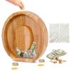 Custom Wooden Piggy Banks, CCHKFEI Coin jar Personalized Piggy Bank Creative 26 Letter DIY Storage Jar Kids Alphabet Coin Bank Savings Piggy Bank Birthday Gift Home Decoration SouvenirO view 1