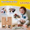 Custom Wooden Piggy Banks, CCHKFEI Coin jar Personalized Piggy Bank Creative 26 Letter DIY Storage Jar Kids Alphabet Coin Bank Savings Piggy Bank Birthday Gift Home Decoration Souvenir (H) view 4