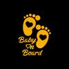 Vesvory 2pcs Cute Baby on Board Sticker Baby on Board Warning Signs Safety 1st Baby on Board Sign Baby on Board Feet Sticker for Cars Baby in Car Stickers Kids On Board Car Sticker (Reflective yellow) view 2