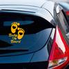 Vesvory 2pcs Cute Baby on Board Sticker Baby on Board Warning Signs Safety 1st Baby on Board Sign Baby on Board Feet Sticker for Cars Baby in Car Stickers Kids On Board Car Sticker (Reflective yellow) view 3