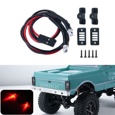 RC 1/24th Rear Light Lamp Red LED Taillight Set for Axial SCX24 C10 AXI00001 RC Crawler Car Upgrades