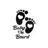 Vesvory 2pcs Cute Baby on Board Sticker Baby on Board Warning Signs Safety 1st Baby on Board Sign Baby on Board Feet Sticker for Cars Baby in Car Stickers Kids On Board Car Sticker (Reflective Black) view 2