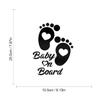 Vesvory 2pcs Cute Baby on Board Sticker Baby on Board Warning Signs Safety 1st Baby on Board Sign Baby on Board Feet Sticker for Cars Baby in Car Stickers Kids On Board Car Sticker (Rainbow Blue) view 4