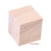 10Pcs Wooden Blocks, 0.98 Inch Unfinished Wood Cubes Natural Wood Square Cubes for Arts and Crafts and DIY Projects view 2